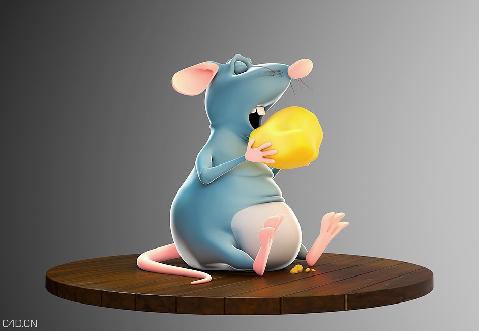 卡通老鼠C4D模型 Rat 3d model