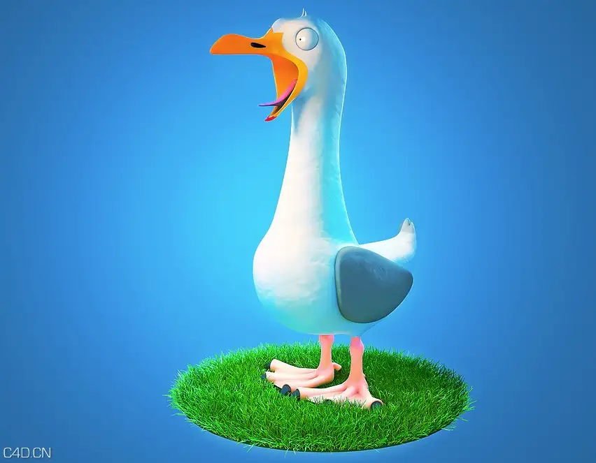 卡通海鸥C4D模型 Steven seagull - C4D之家 - cinema4d_ Seagull.jpg