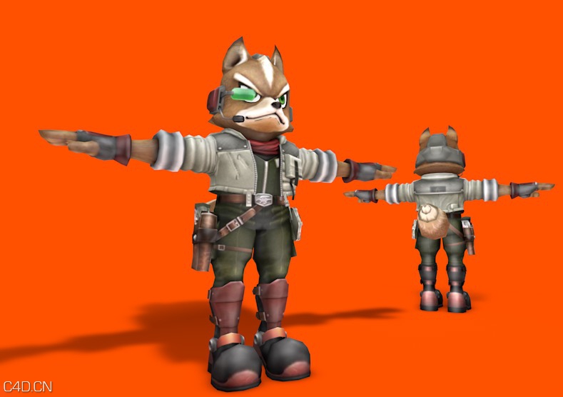 《星际火狐》游戏火狐C4D角色模型 star fox 3d model - C4D之家 - cinema4d_ 2016-05-09 21.06.28.jpg