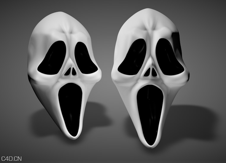尖叫鬼面具 万圣节面具 恐怖面具C4D模型 PANIC MASK 3d model - C4D之家 - PANIC MASK.jpg