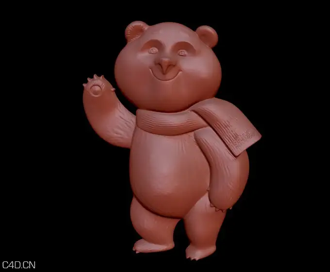 莫斯科索契冬奥会吉祥物小熊浮雕C4D模型 beer sochi 2014 3d model