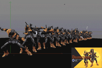 24套DC漫画超级反派：丧钟角色动画绑定C4D模型 Deathstroke Action model base - C4D之家 - Deathstroke.gif