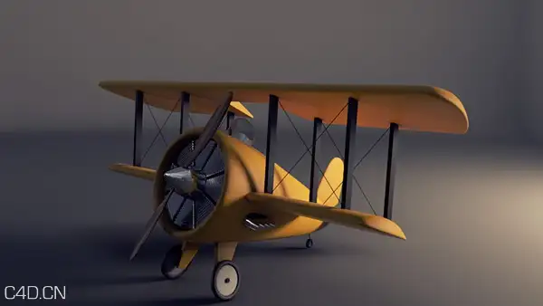 卡通飞机C4D模型 Cartoon Airplane by Bruno Saad Marques - C4D之家 - cartoon-airplane-Cinema-4D-model.jpg