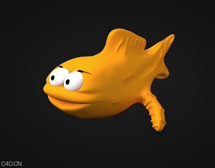 比目鱼卡通角色C4D模型 flounder 3d model - C4D之家 - flounder-3d-model.jpg