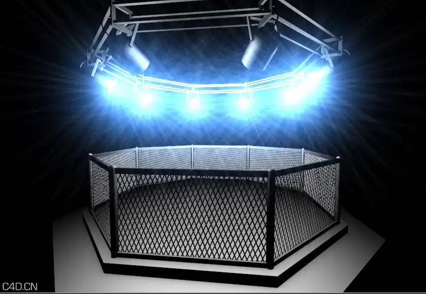 铁丝网擂台C4D模型 Barbed wire 3d model