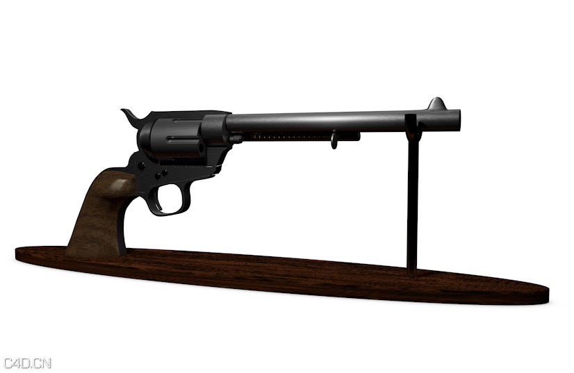 左轮手枪C4D模型 Revolver 3d model