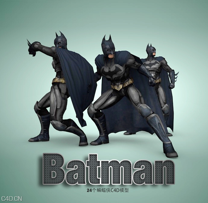 31个《蝙蝠侠》电影角色绑定C4D模型 Batman 3d model - C4D之家 - Batman.jpg