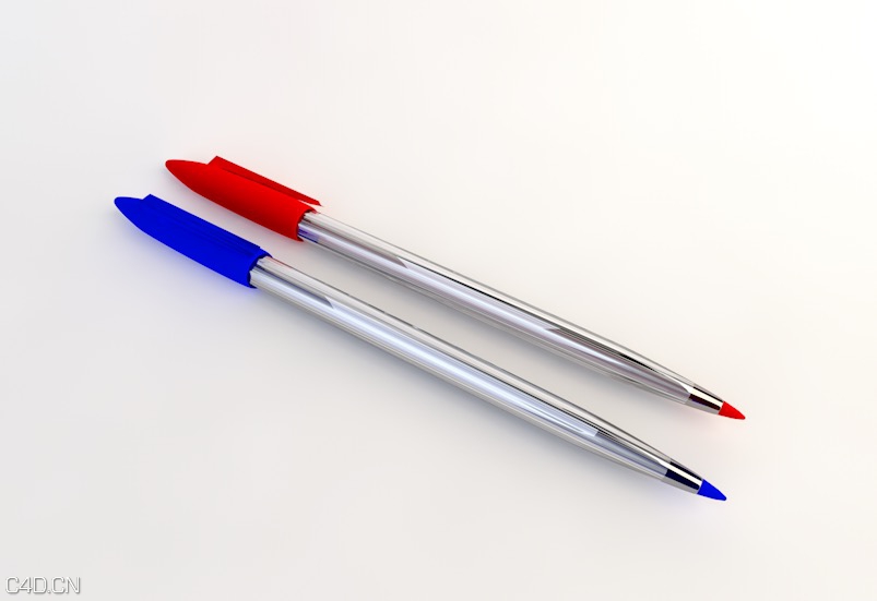 红色和蓝色的圆珠笔C4D模型 Red And Blue Pen - C4D之家 - cinema4d_ 2016-05-12 11.27.47.jpg
