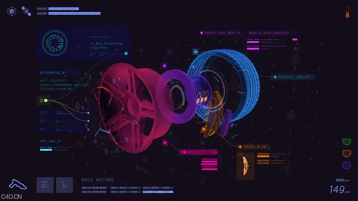 C4D/AE汽车分解动画工程模板 Auto decomposition animation project - C4D之家 - C4D-Auto-Show.jpg