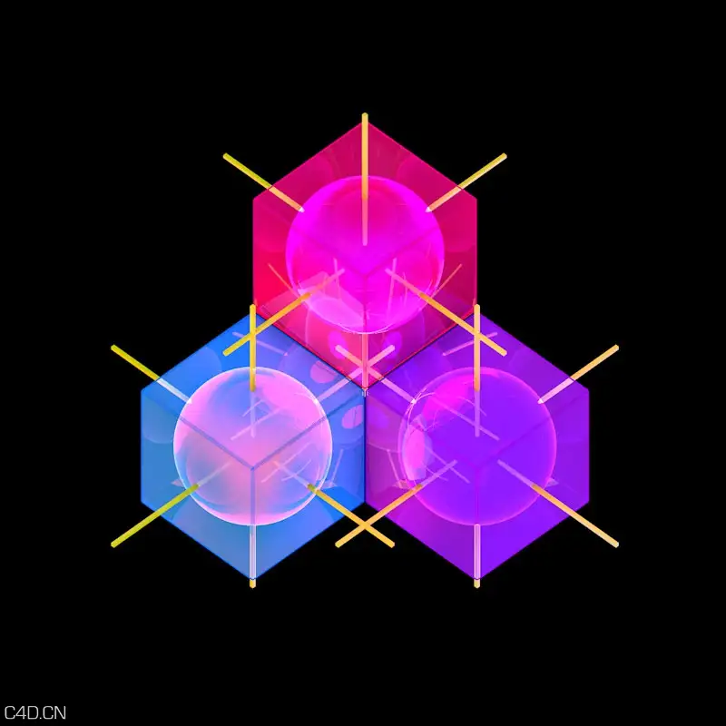 C4D创意静帧工程：CINEMA 4D Project 008 tessellation - C4D之家 - tessellation_core.jpg