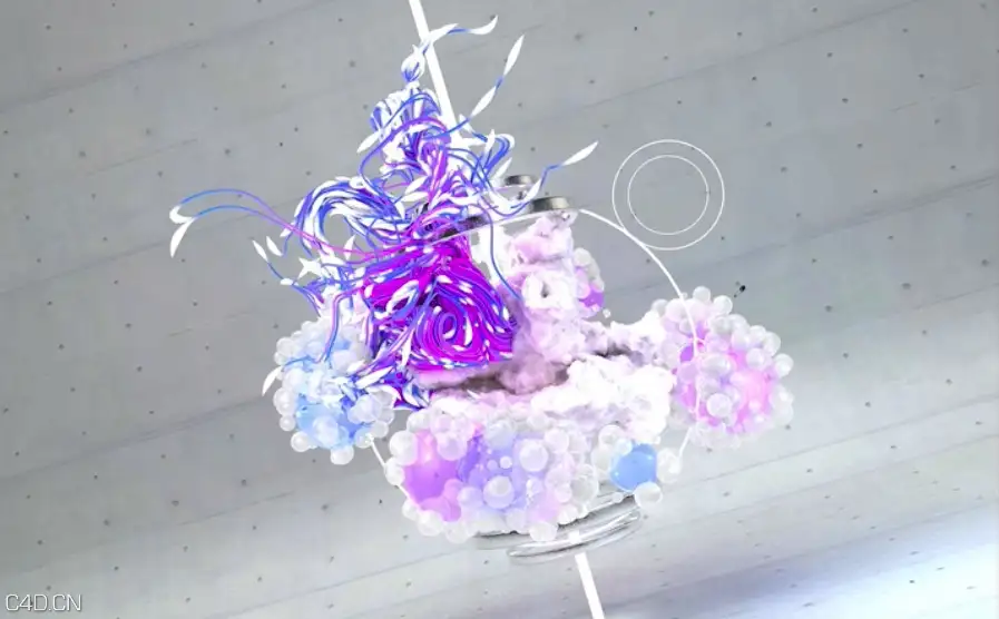 C4D XP粒子案例教程：使用x-particles插件创建一个漂亮的抽象模型 - C4D之家 - cinema4d_ 2016-05-15 00.09.10.jpg