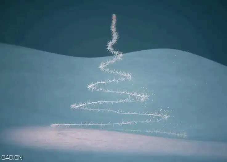 C4D使用X-Particles创建一个圣诞树动画 Particles and splines