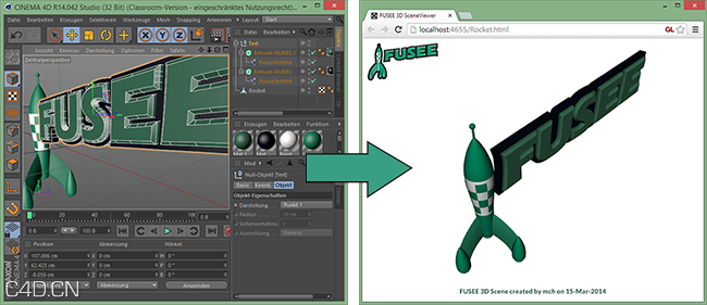 C4D模型导出到网页插件 C4D Web Exporter（WIN）