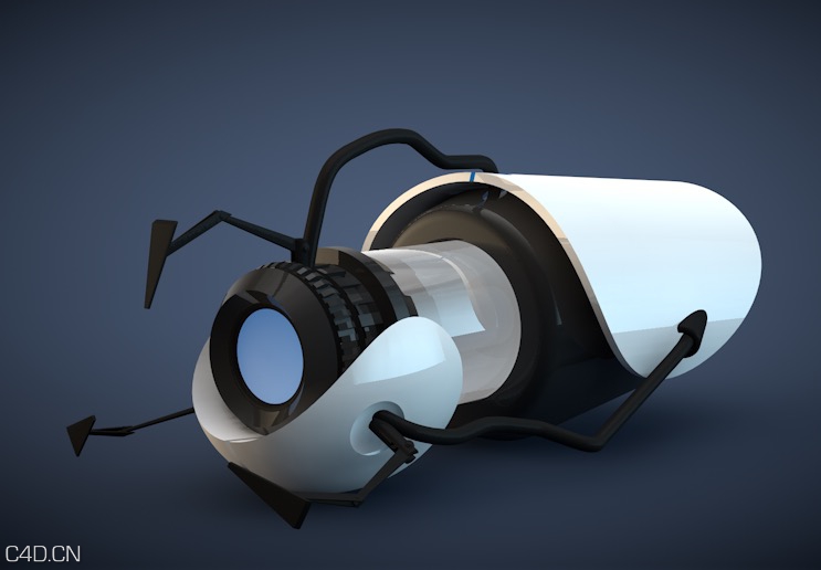 科幻激光枪C4D模型 Portal Gun