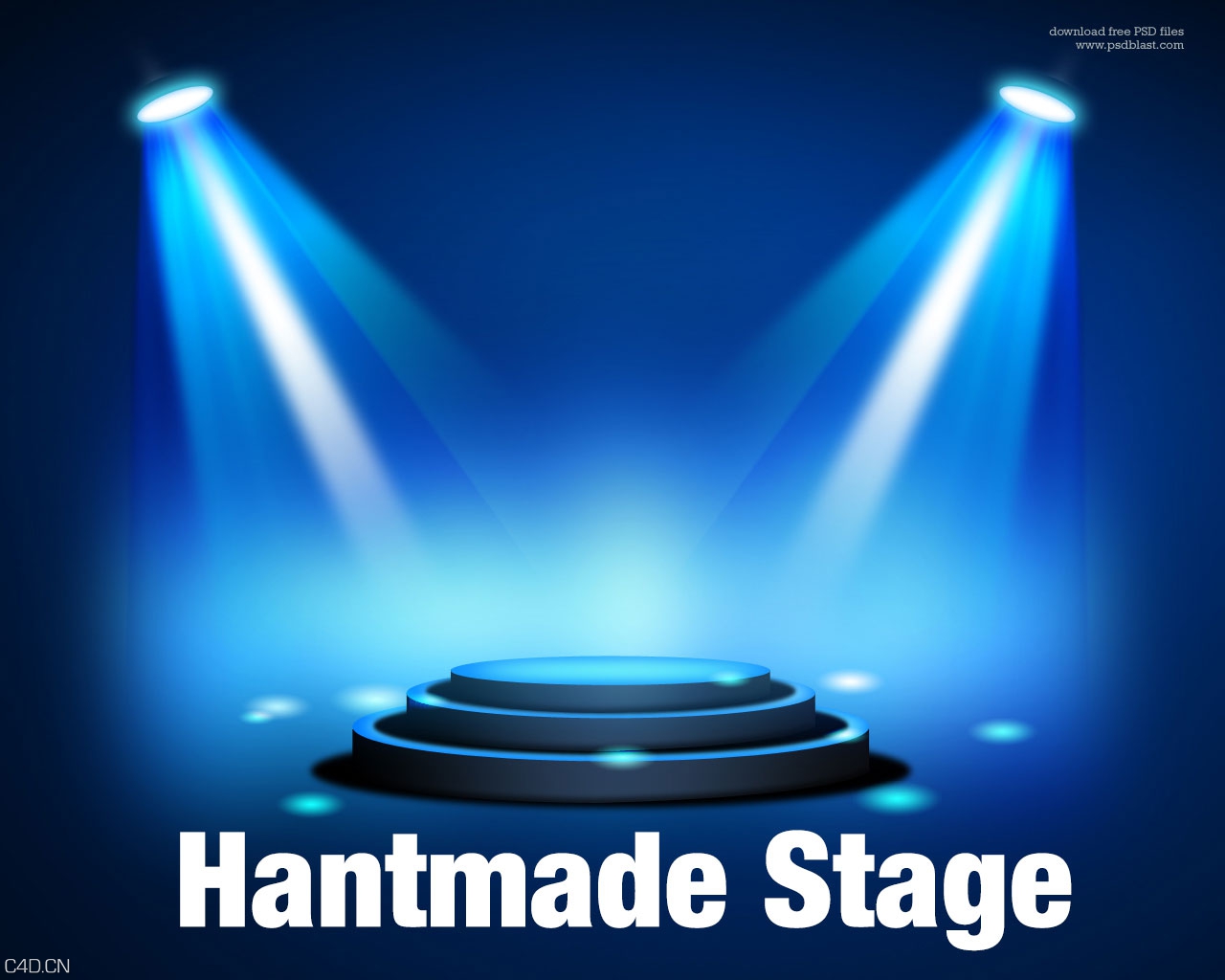 舞台灯光探照灯C4D预设+使用教程 Hantmade Stage v1.1 rev233 Cinema 4D R17 Win