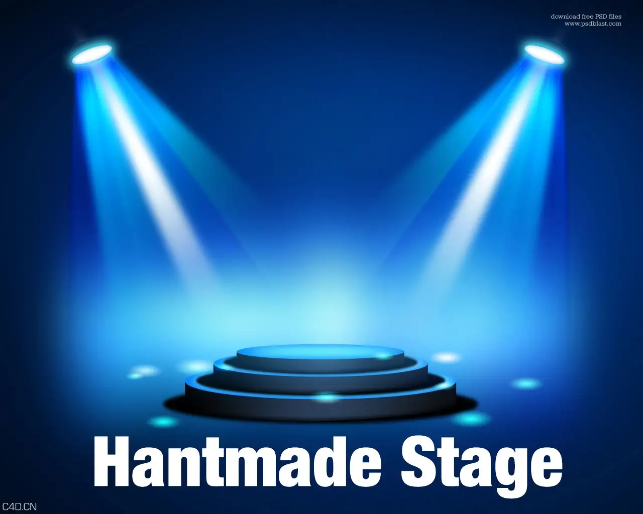 舞台灯光探照灯C4D预设+使用教程 Hantmade Stage v1.1 rev233 Cinema 4D R17 Win - C4D之家 - Hantmade-Stage.jpg