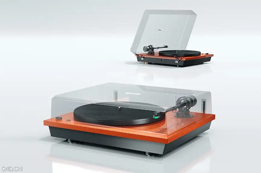 黑胶唱机3D模型 Turntable 3d model