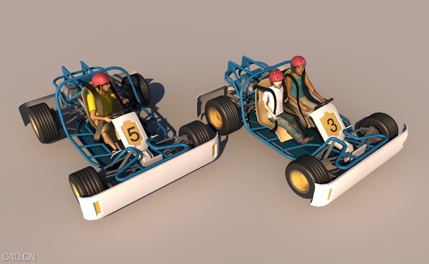 专业赛carC4D模型 KART-K12
