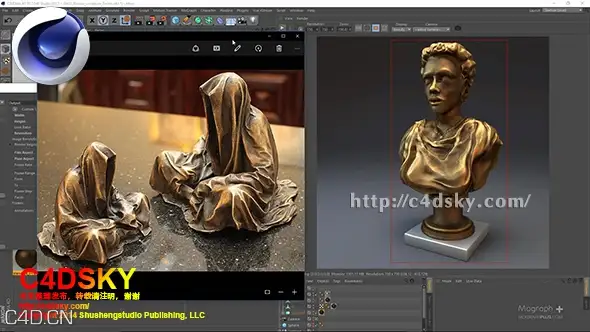 C4D教程：Arnold渲染器塑料玻璃金属布料材质实用进阶案例培训教程