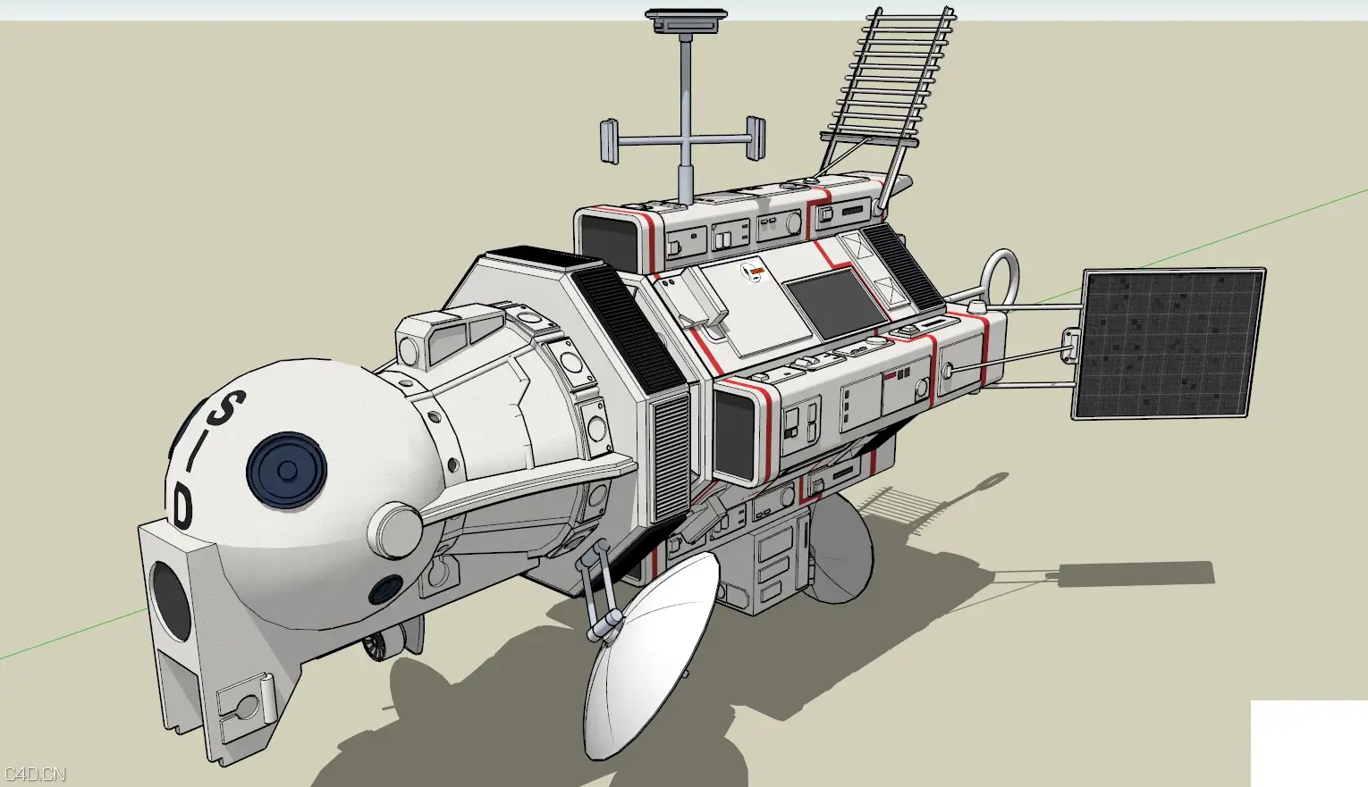 太空卫星C4D模型 Space satellite - C4D之家 - satellite.jpg