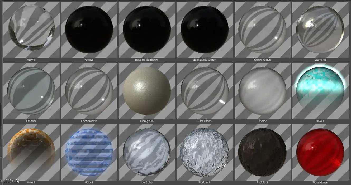 340个C4D材质贴图预设包-石头砖块玻璃钢铁金属塑料布料皮革木纹发光 - C4D之家 - cinema4d_ 2016-05-31 00.06.01.jpg
