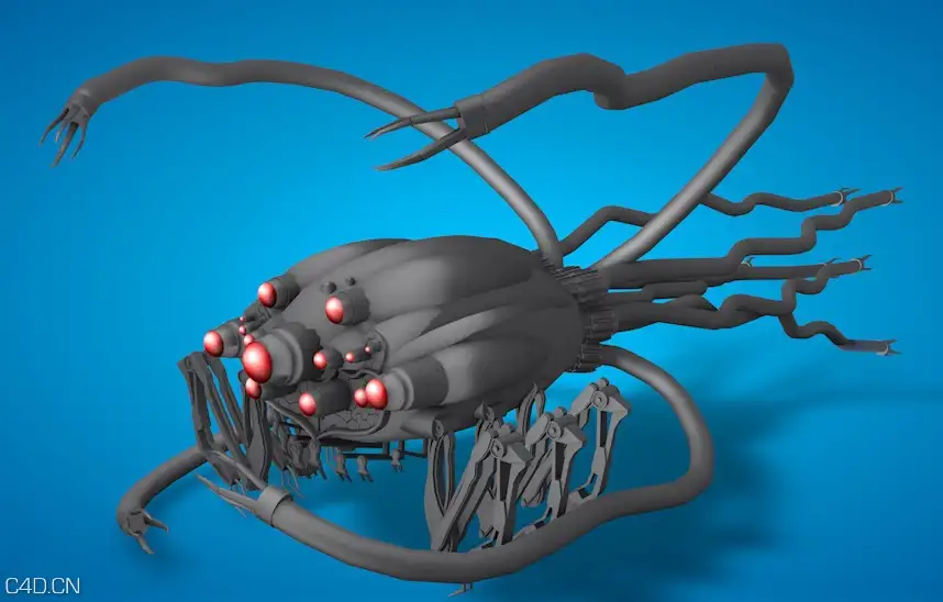 科幻海怪C4D模型 Science fiction