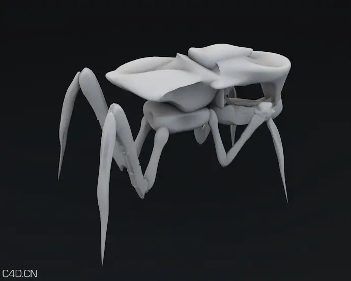 怪兽骨架白模C4D模型 Monster - C4D之家 - cinema4d_ 2016-06-01 23.27.52.jpg
