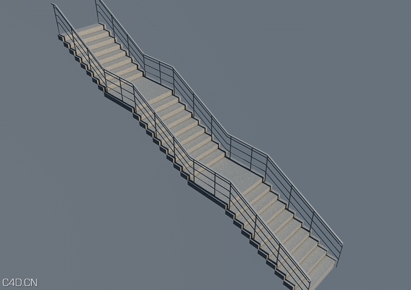 楼梯台阶C4D模型 Stair step