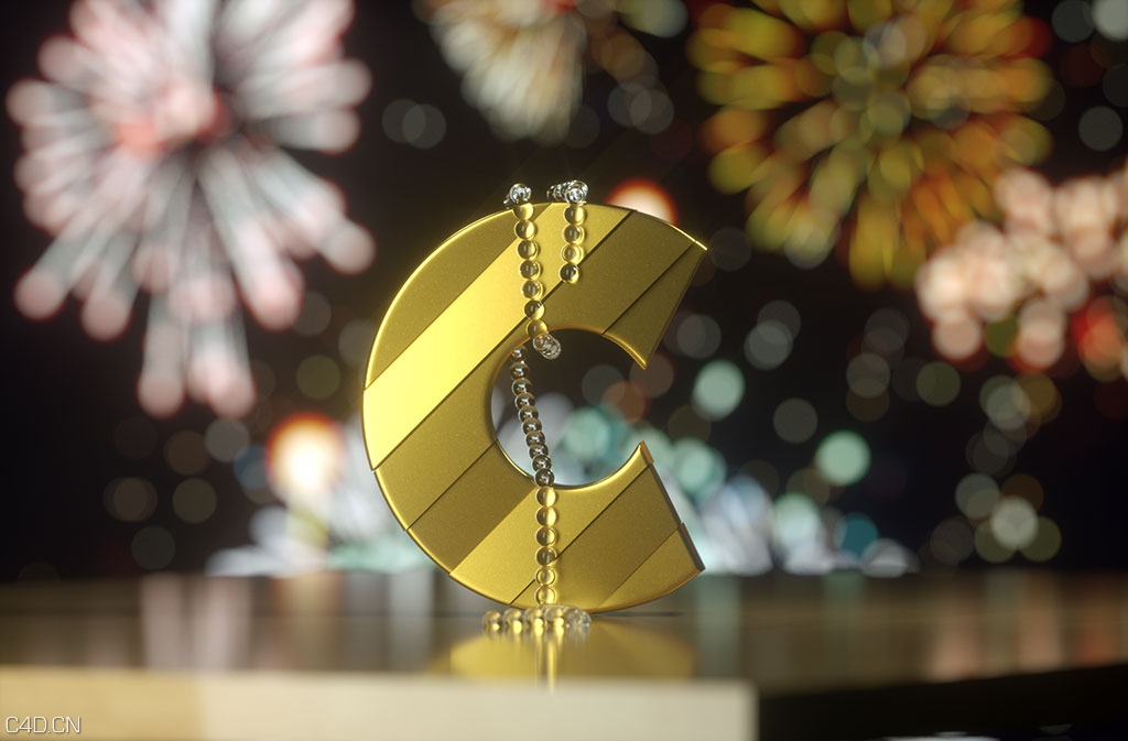 C4D物体切割插件 TheGreatSummit Slice4D v2 Win/Mac - C4D之家 - Gold-Beads-1.jpg