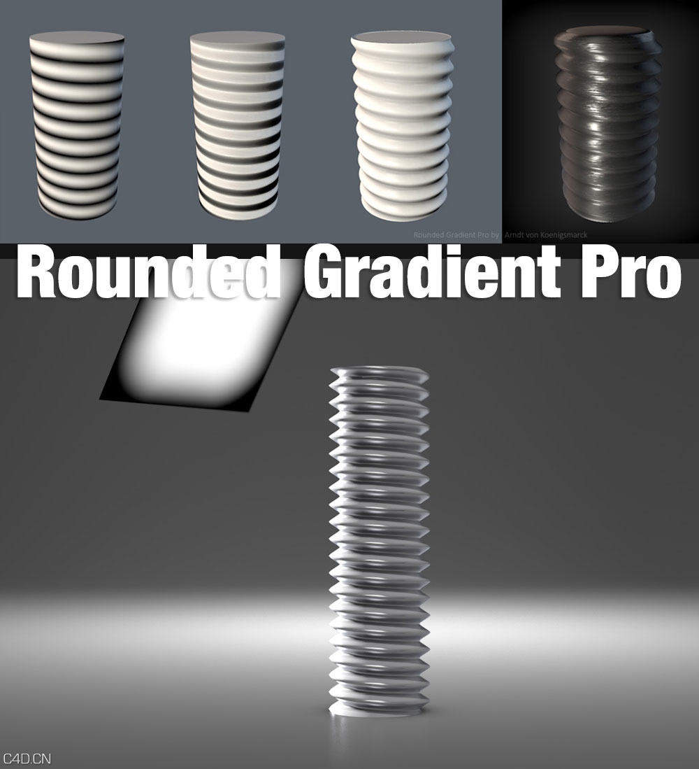 C4D渐变贴图材质纹理插件汉化版 AVK Rounded Gradient Pro Cinema 4D R13-R17 - C4D之家 - Gradient_Shop_Render.jpg