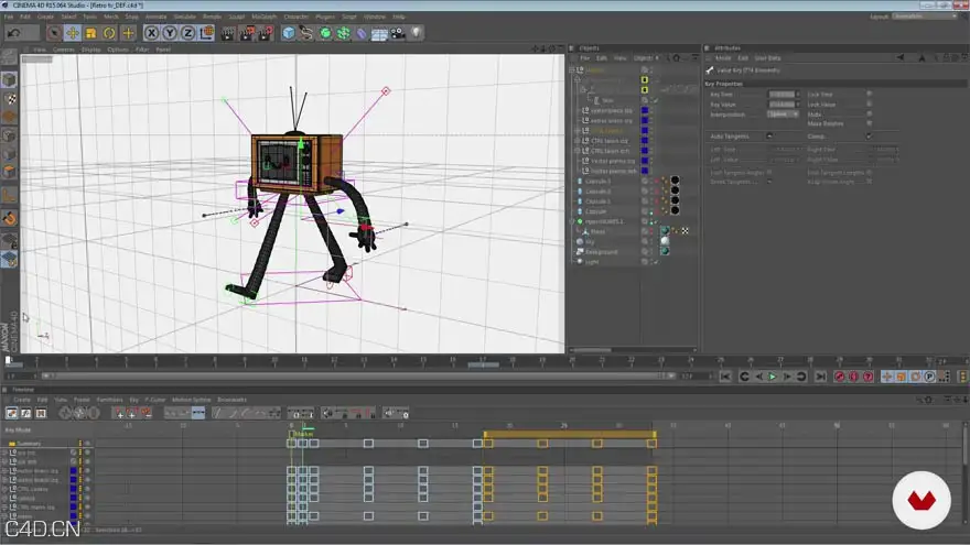 cinema 4D 角色建模绑定动画教程 Diseño de personajes y Animación 3D - C4D之家 - 6359693994537944699925145.jpg
