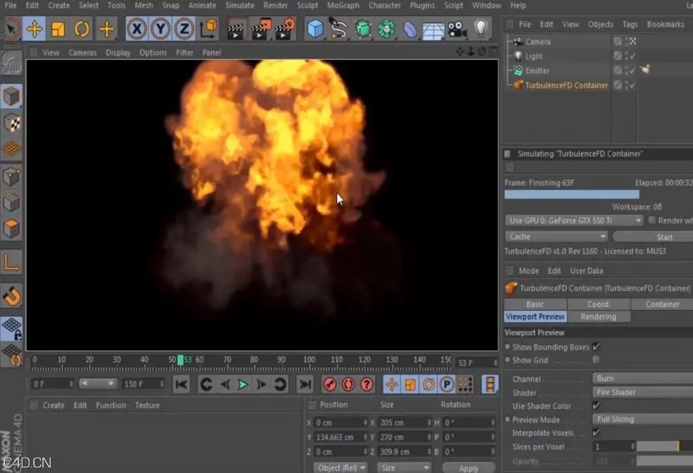 TurbulenceFD教程 如何制作火焰爆炸效果