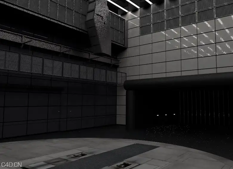地下遂道C4D模型 C4D 3D Model Modern Wind Tunnel