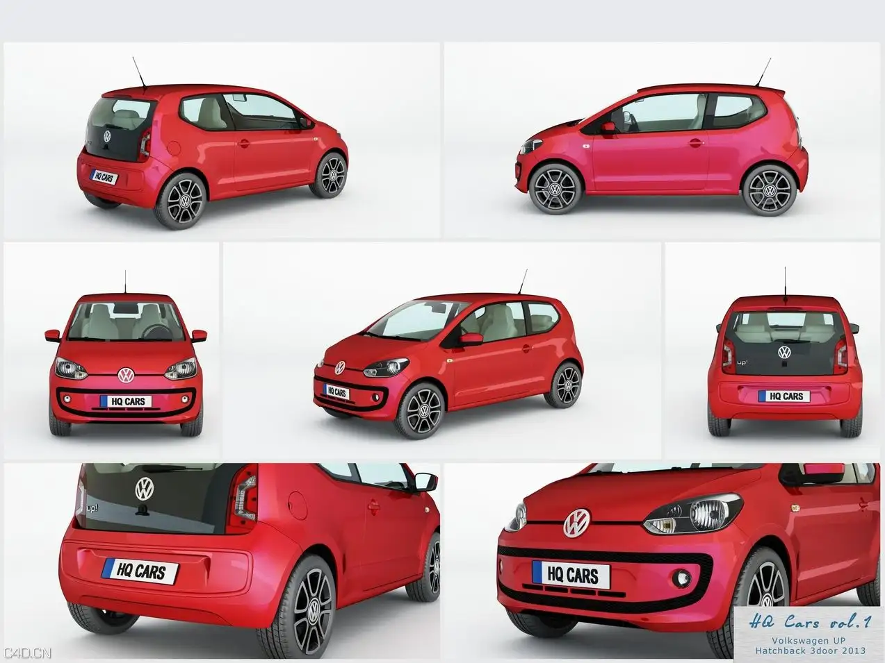 11款C4D高精汽车模型合集 vrayc4d – HQ Cars vol.1 for Cinema4D - C4D之家 - volkswagen_up_hatchback_3door_2013.jpg