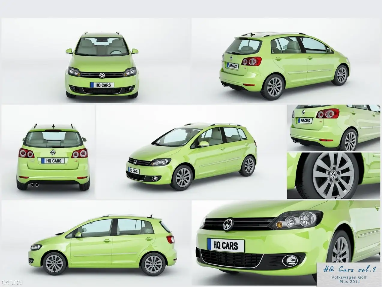 11款C4D高精汽车模型合集 vrayc4d – HQ Cars vol.1 for Cinema4D - C4D之家 - volkswagen_golf_plus_2011.jpg
