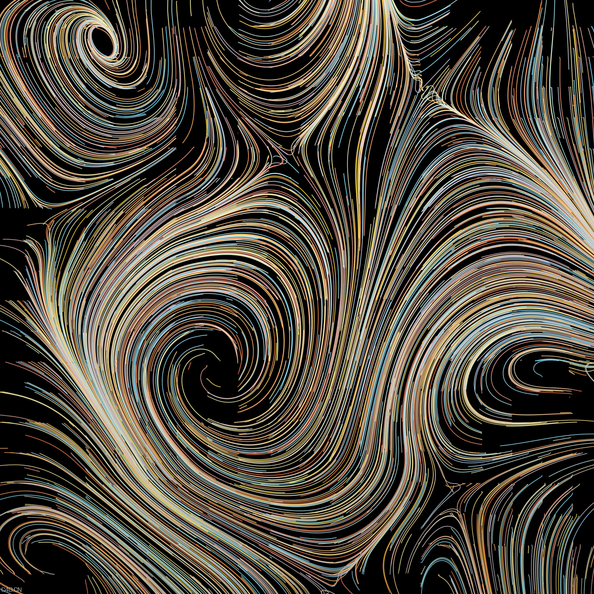 C4D利用X-Particles创建有趣的图案 Creating Swirly Patterns with X-Particles - C4D之家 - particles_patterns_02.jpg