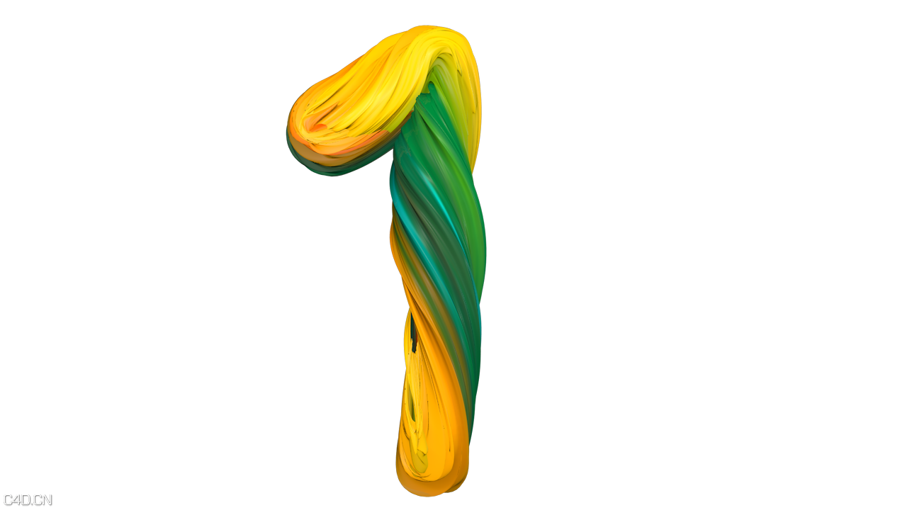 【新人贴】抽象/流体字母（静态） - C4D之家 - 1.png