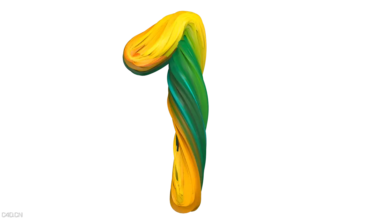 【新人贴】抽象/流体字母（静态） - C4D之家 - 1.png