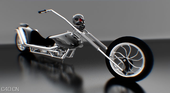 骷髅头摩托车C4D模型 Evil Motorcycle - C4D之家 - Evil Motorcycle.jpg