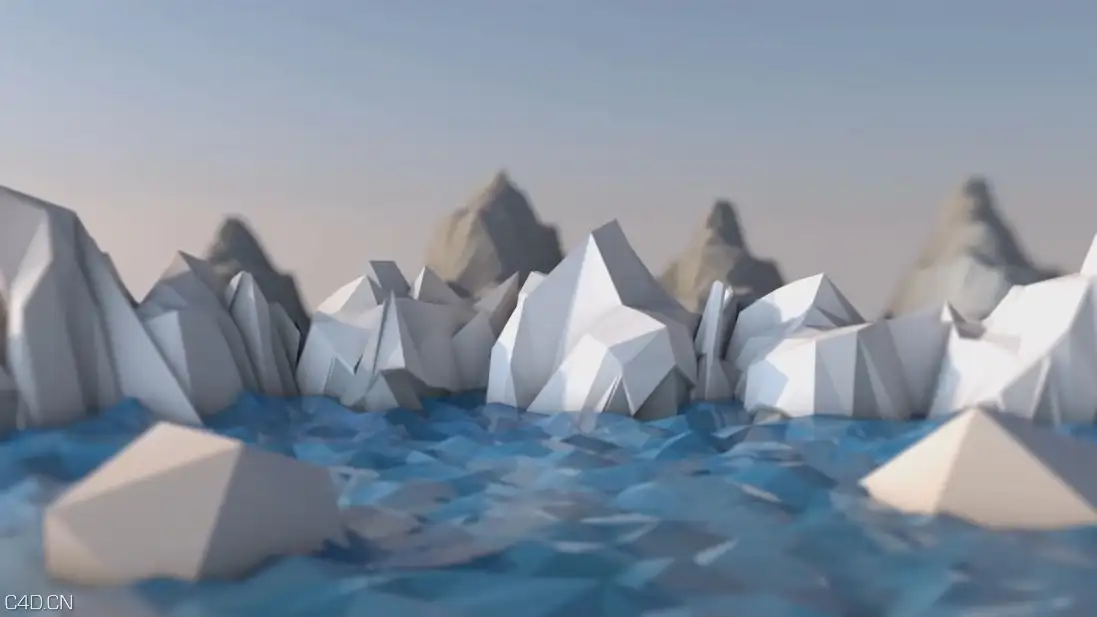 C4D创建多边形风格的冰川和山峰教程 - C4D之家 - cinema4d_ 2016-06-18 23.30.11.jpg