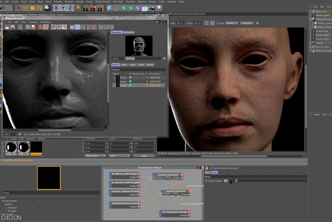 使用arnold render for CINEMA 4D渲染写实的人物皮肤教程 - C4D之家 - cinema4d_ 2016-06-18 23.40.32.jpg