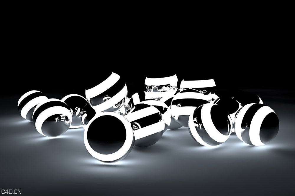 Cinema 4D 初级案例教学：自发光圆球 Light Balls