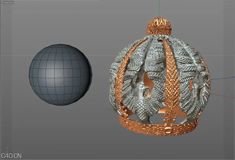 C4D雕刻功能案例讲解 Sculpting With Cinema 4D - C4D之家 - Crown.jpg
