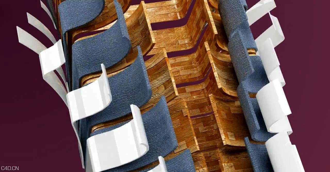 C4D制作拉链文字动画视频教程 剥开动画 分离动画