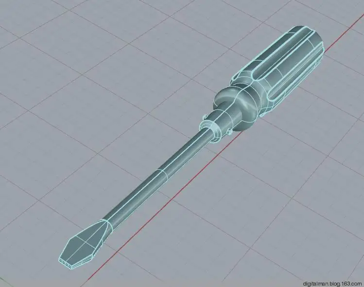 数字人C4D建模课堂之三十三：木柄螺丝刀-1
