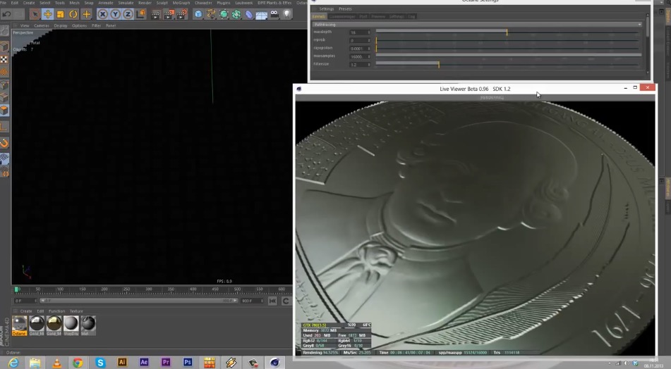 C4D渲染器渲染速度大比拼 Vray vs Arion vs Maxwell vs Octane