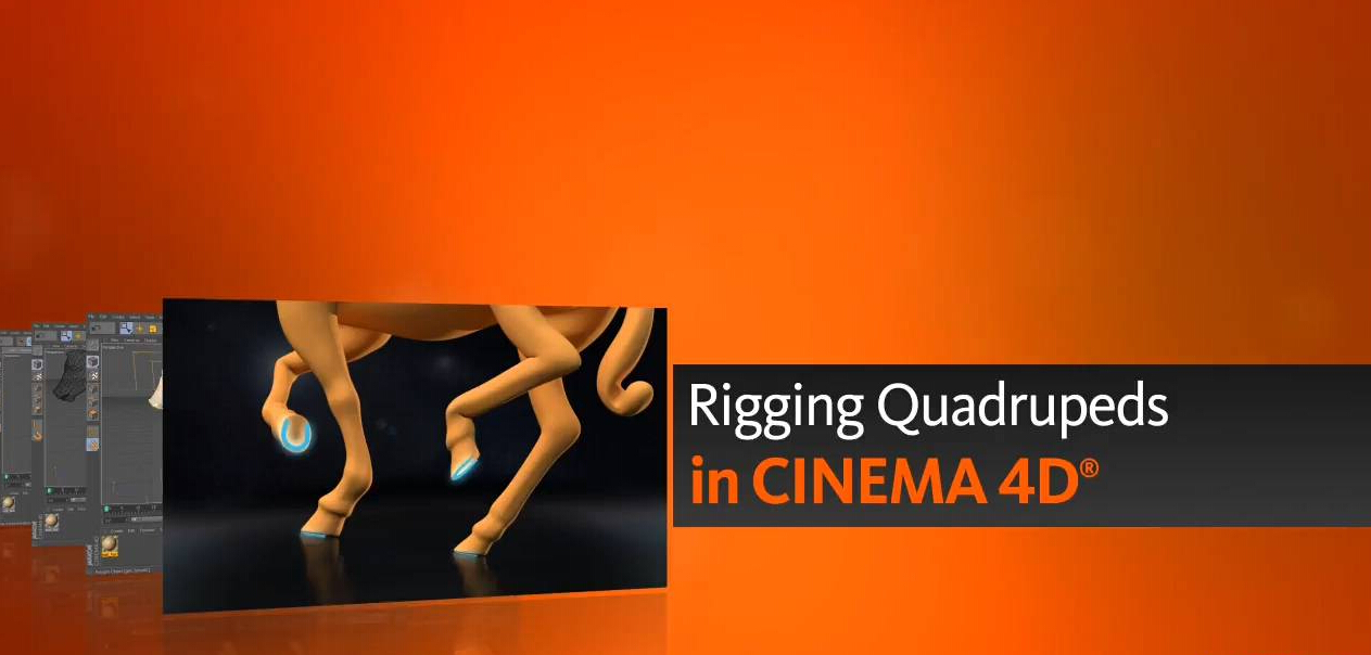 C4D四足动物绑定视频教程下载！骏马不错骨骼绑定c4d全套视频教程下载！求精，求升级