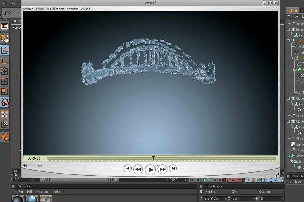 C4D液体流体模拟物体特效视频教程下载