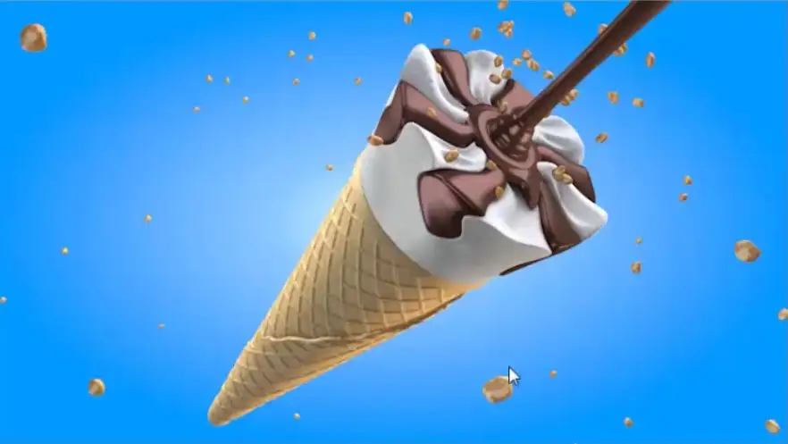 C4D冰激淋筒建模教程 TUtorial Cinema 4D - Cornetto (ice cream)