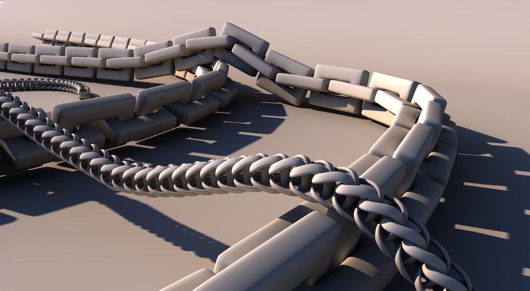 C4D利用克隆制作的链条工程